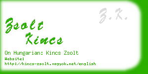 zsolt kincs business card